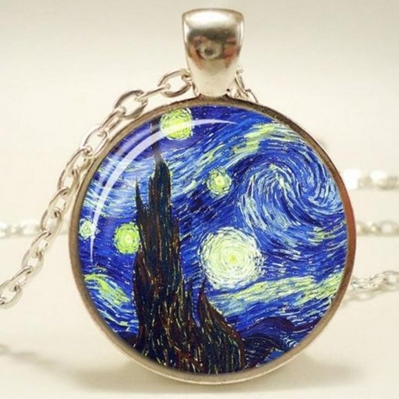 Jewelry - Starry Night Cabochon Necklace